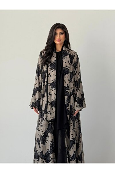 Classy She Lace technology front opening Abaya- lace fabric-with the same hijab
