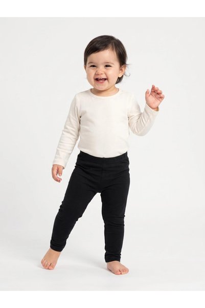 Styli Baby Girls Pack of 2 - Solid Full Length Leggings