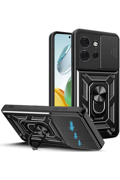 Aiyando Husa pentru Ring Armor Kickstand Tough Rugged Cover cu protectie came...