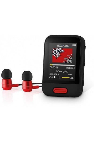 Sencor MP3 Player, Sencor, SFP, 7716RD, 16GB, Bluetooth, Negru/Rosu