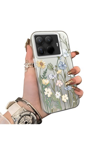 CHICASELUX حافظة هاتف متوافقة مع Mi 15T Pro بتصميم زهور برية عتيقة ومقاومة لل...