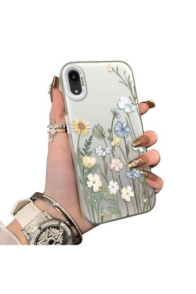 CHICASELUX حافظة هاتف بنمط الزهور البرية الكلاسيكية متوافقة مع iPhone XR، حاف...