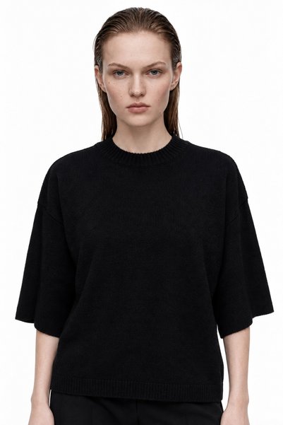HAKKE Women's crew neck batwing sleeve knit sweater