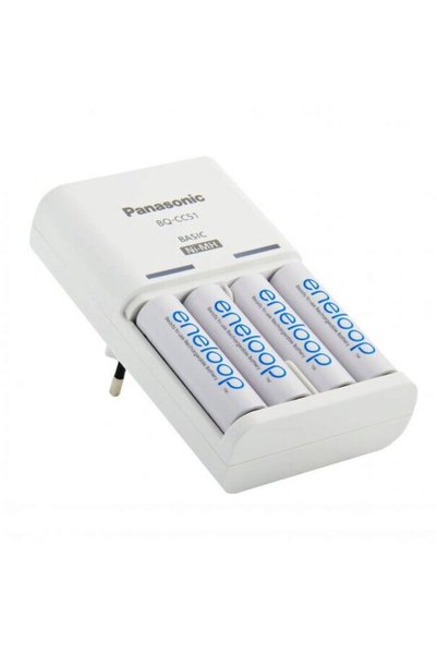 Eneloop Incarcator Panasonic Basic, include 4 x R6 AA, 2000mA, K-KJ51MCD40E