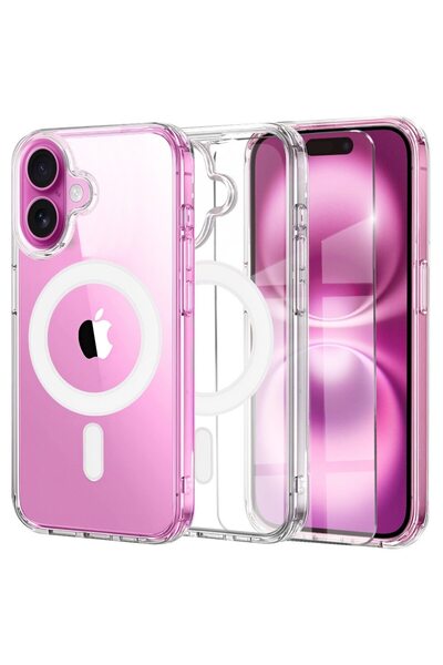 ERBORD Husă de telefon, ERBORD, pentru iPhone 16, CrystalMag, transparentă, c...