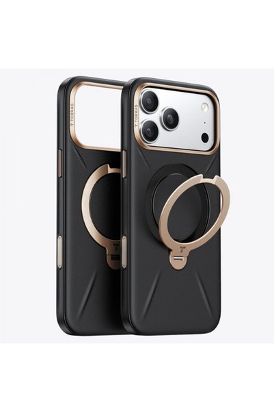 TORRAS MagSafe калъф за Apple iPhone 18 Pro / 17 Pro, Torras, QPRO кожен, черен