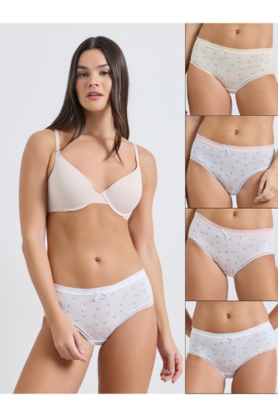 Styli Pack of 4 - Cotton Elastane Assorted Printed Full Briefs