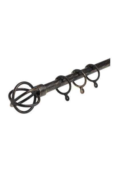 OEM Galerie pentru Perdele Extensibilă Metalică Neagră Brushed 110-210cm – Ba...