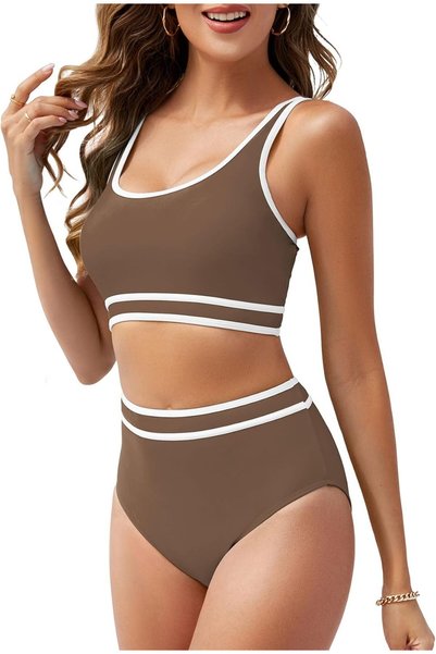 OtherMax Costum de baie Bikini pentru femei Modelator Set Maro XL