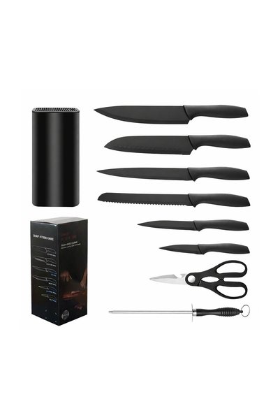 OEM Cutite Bucatarie, Set 9 Piese, Otel Inoxidabil cu Acoperire Antiaderenta,...