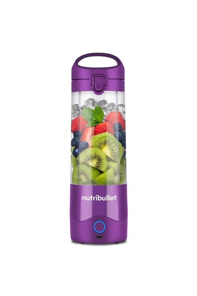 Nutribullet Blender portabil NBP003PU, 0.475l, 1 treapta viteza, USB-C, Mov