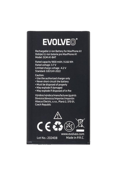 EVOLVEO Original 1800 mAh battery for MaxPhone A1