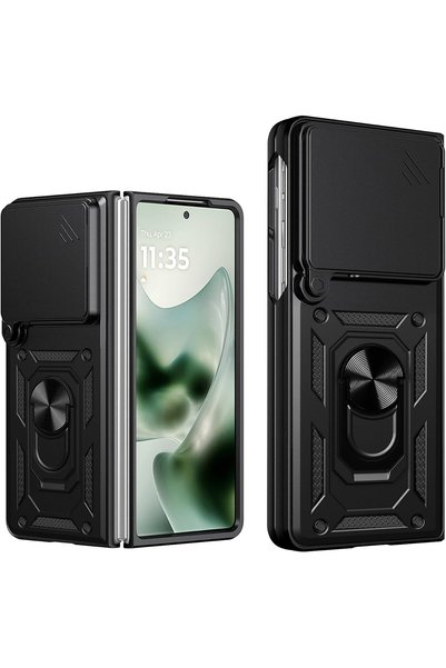 Aiyando Husa pentru Motorola Razr Fold Ring Armor Kickstand Tough Rugged Cove...