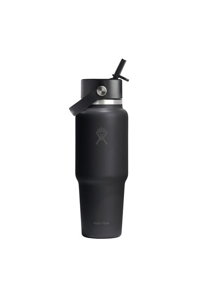 Hydro Flask "Wide Straw" water bottle, stainless steel, 950 ml, Black -