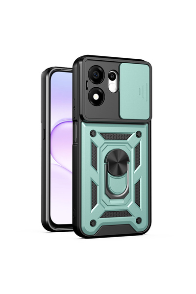 Aiyando Husa pentru Honor 600 Smart Ring Armor Kickstand Tough Rugged Cover c...