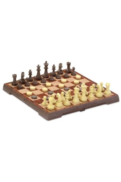 CAYRO Magnetic Chess and Checkers Game, in a foldable box, 24 x 24 cm, Age 7+...