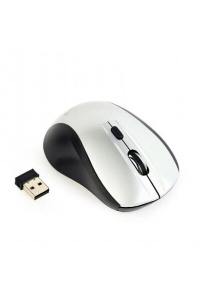 Gembird Mouse Optic MUSW-4B-02-BS, USB Wireless, Black-Silver+