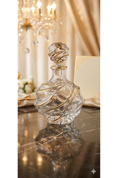 Generic Brand زجاجة عطور ترف فاخرة سعة 200 مل، بارتفاع 18 سم، بتصميم كريستالي...