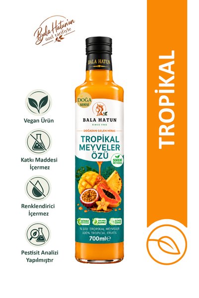 BALA HATUN Tropikal Meyveler Özü 700ml - Katkısız, Koruyucusuz %100 Meyve Özü...