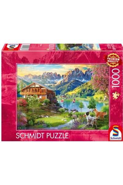 Schmidt puzzle: relaxation in the dolomites, 1000 pieces