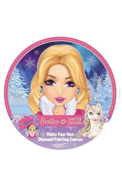 GRAFİX Pictura cu Diamante pe Canvas Rotund Besties - 30 cm GR141012, Varta 5...