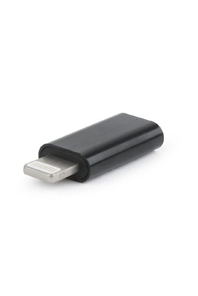 Gembird Adaptor Lightning (T) la USB Type-C (M), Negru, A-USB-CF8PM-01
