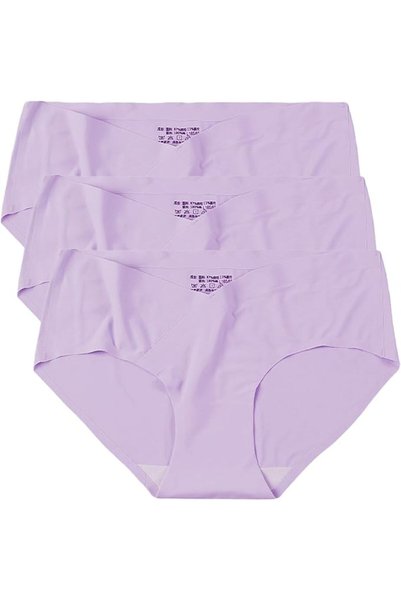 Dress Cici سراويل داخلية للحوامل من النايلون بدون خياطة، 3 قطع
