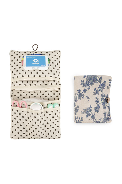 Generic Brand Geantă 2-în-1, pentru machiaj și scutece, cu imprimeu floral al...