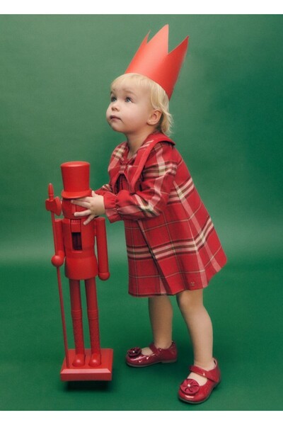 Abel & Lula Abel&Lula Girl's Plaid Red Dress