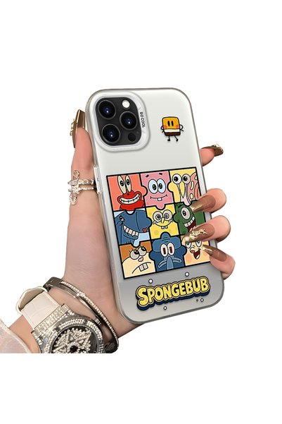 CHICASELUX iPhone 12 Pro Max Compatible Puzzle Character Collage Pattern Phon...