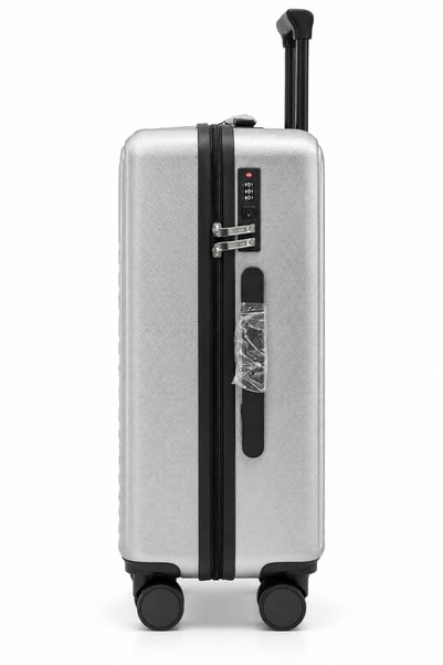 Flieger Luggage FLIEGER 4-Piece Silver Luggage Set ABS Hard Shell Suitcases with 360° Spinner Wheels