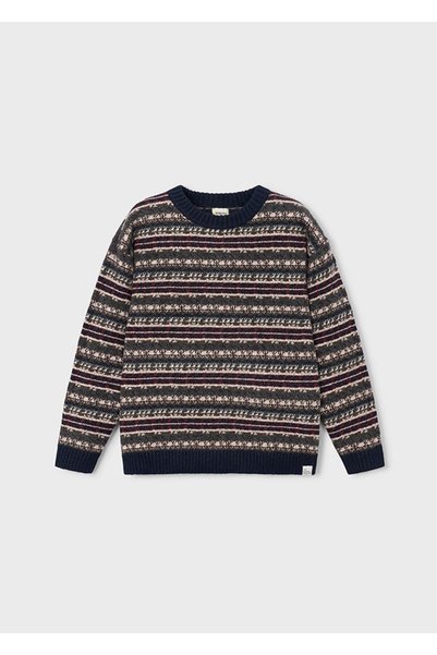 MAYORAL Boy's Navy Blue Striped Sweater