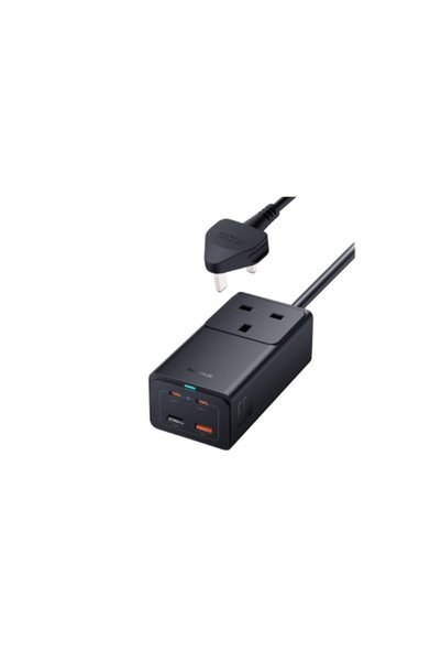 Baseus Bisous 65W Dual USB and Dual Type-C Port Charging Station with Plug - Black