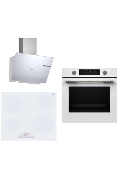 Bosch Elektrikli Ocaklı Beyaz 3 lü Ankastre Set 679 ( HUA736EV0T - PKE612FA2E...