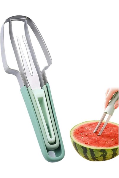 Arabest 3-in-1 Watermelon Cutter Slicer, Fruit Tool, Melon Scoop with Popsicl...