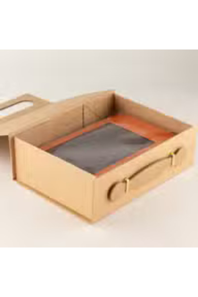 BOX Coș cadou plat (dezasamblat) – Coș cadou mediu (24 x 18.2 x 8 cm)