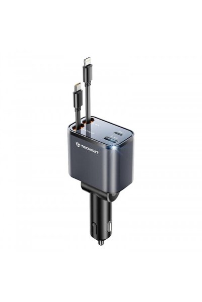 Techsuit Φορτιστής Αυτοκινήτου με Καλώδιο USB-C / Lightning C1 NanoVoltX, 69W...