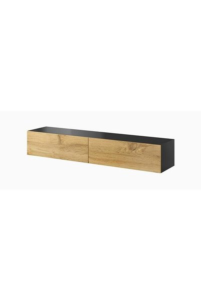 Other TV Stand Cama Meble Vigo 180, 30/180/40 cm, Black-Oak