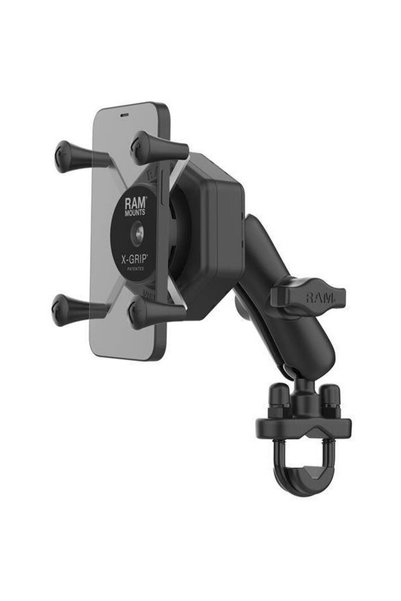 ram mounts RAM® X-Grip® Phone Holder with Vibe-Safe™ and U-Bolt Base - Medium
