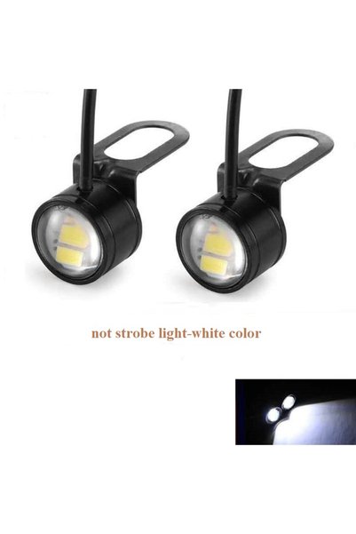 Choice not strobe white 2pcs Car Eagle Eye LED Reverse Backup Driving Strobe ...