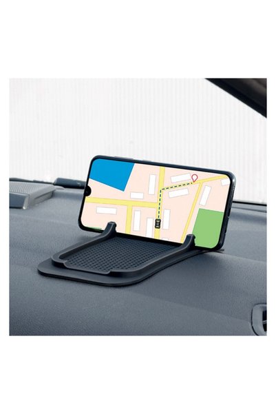 OEM Suport Antiderapant Auto Negru 10,5x18,5 cm pentru Telefon, Chei și Moned...