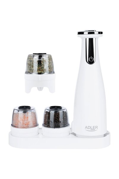 adler Electric spice grinder with 3 containers AD 4449w, Matt White