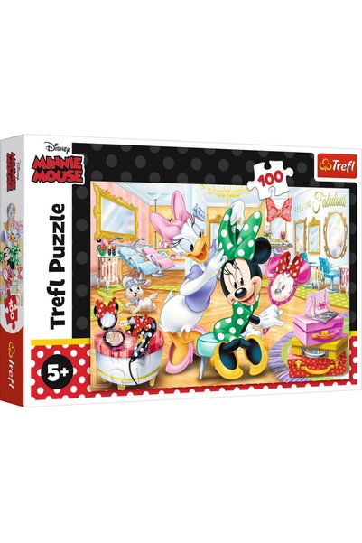 Trefl Puzzle Trefl, Disney Minnie Mouse - La salonul de infrumusetare, 100 piese