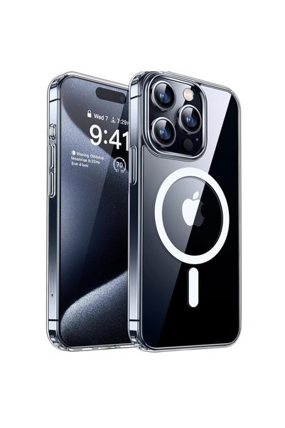 ERBORD Case for iPhone 15 Pro Max, ERBORD, transparent, with MagSafe function...