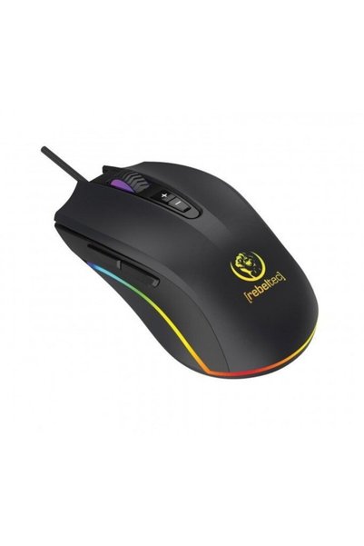 Rebeltec Mouse gaming, Rebeltec, Sunplus 190, 800-6400 DPI, Negru/RGB