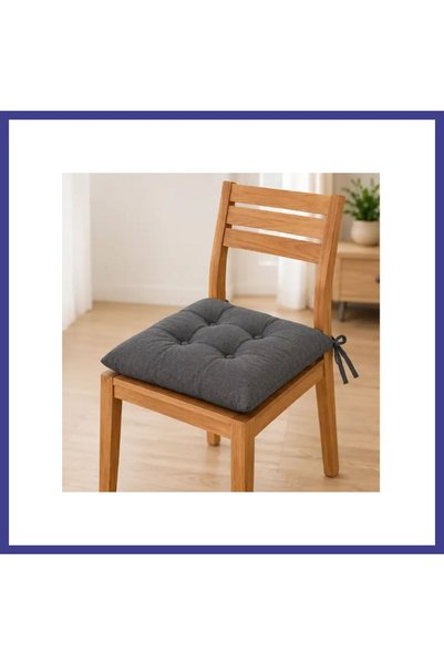 Generic Brand Μαξιλάρι καρέκλας χωρίς κορδόνια · 40 × 40 × 4 cm | Ανθρακί | Γ...
