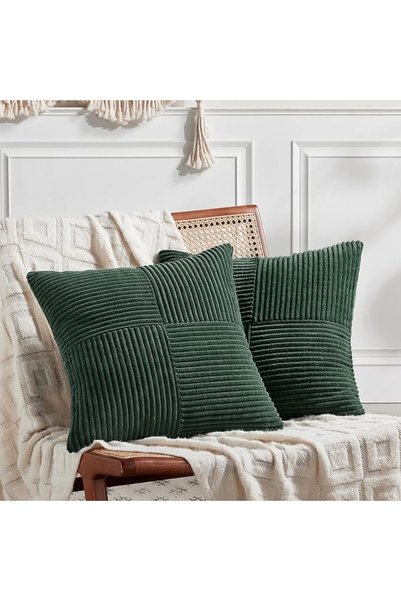 Fancy Homi 2 Packs Grey Blue Decorative Throw Pillow Covers 18x18 Inch for Co...