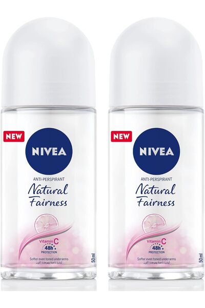 NIVEA , Women's Antiperspirant Roll-on Natural Radiance, 50 ml, Pack of 2