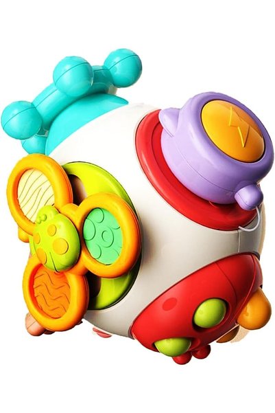 Arabest Montessori Busy Cube Toy, 6-in-1 Sensory Activity Cube for Toddlers