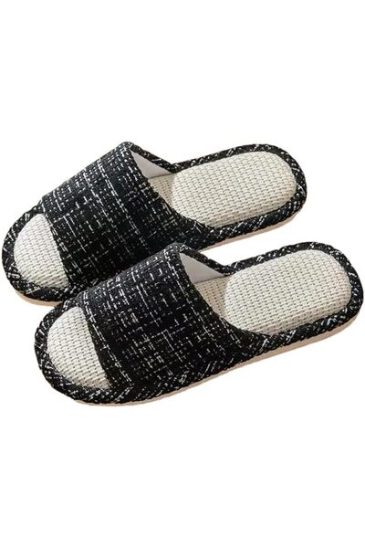 AioTio Comfortable Linen House Slippers for Men and Women - Breathable, Noise...